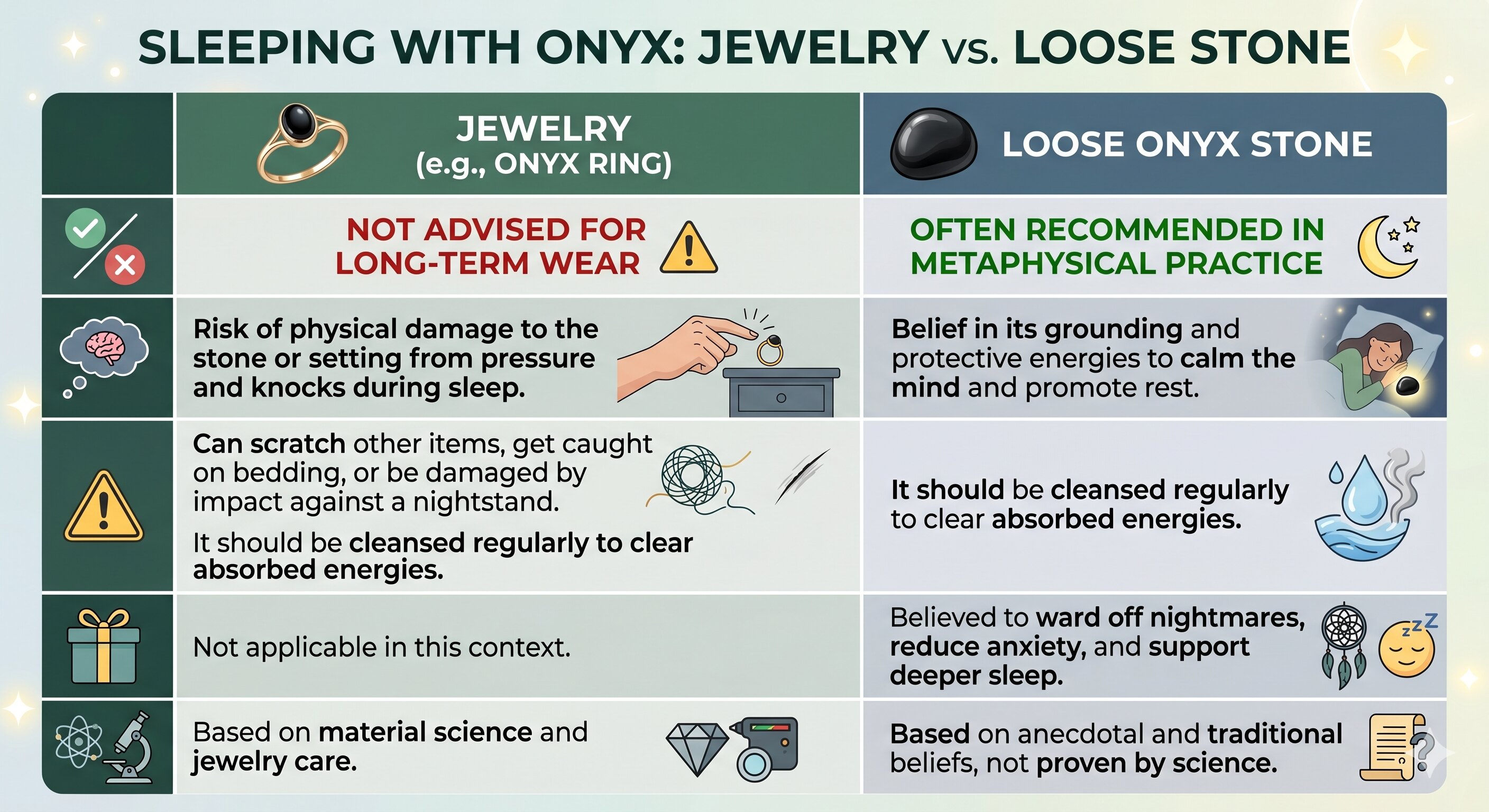 sleep with onyx jewelry V loose stone